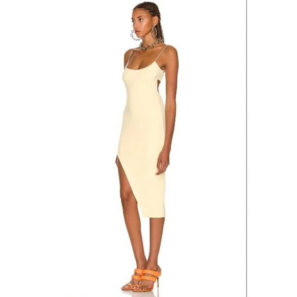 ALIX NYC Hirst Dress in Canary Large New Womens Bodycon Stretchy Cocktail - Picture 12 of 16